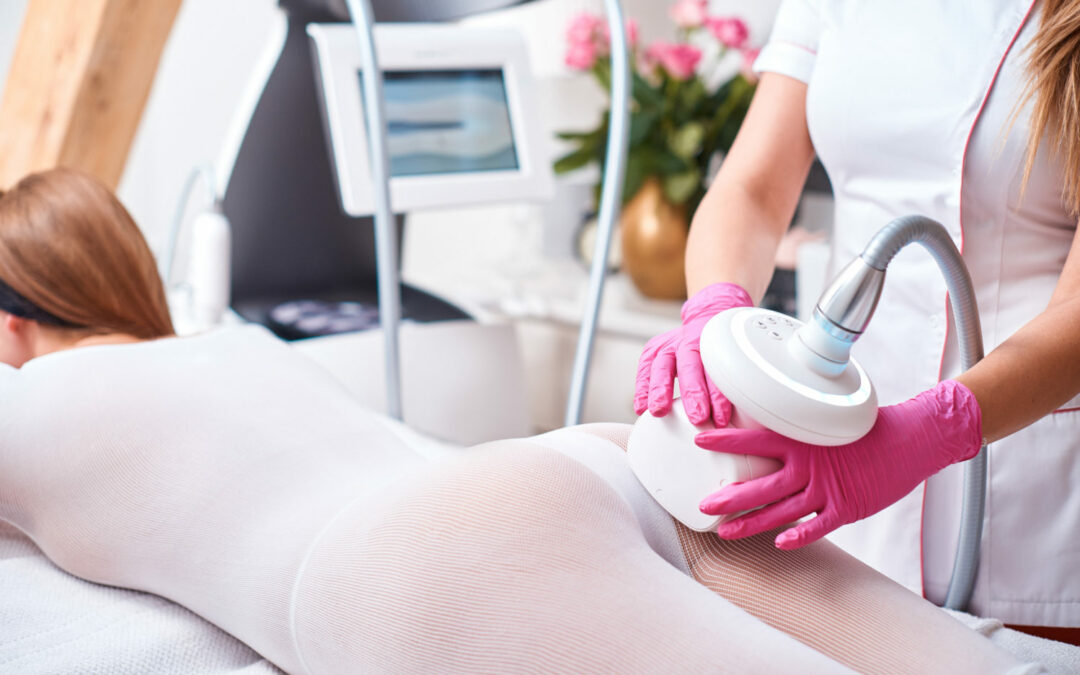 Woman White Suit Getting Anti Cellulite massage
